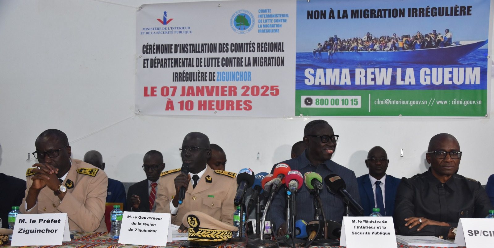 Installation des Comités régional et départemental de lutte contre la migration irrégulière de Ziguinchor